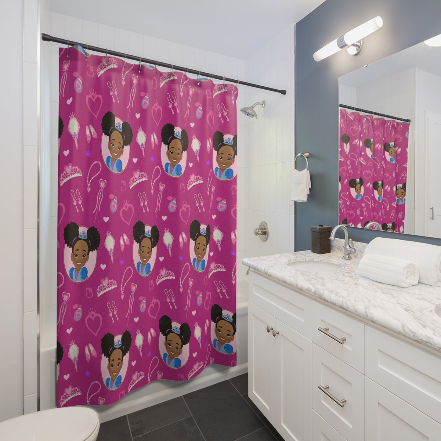 Princess Shower Curtain for Kids